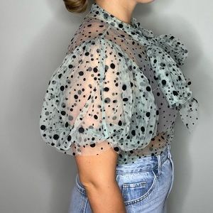 Shear green top